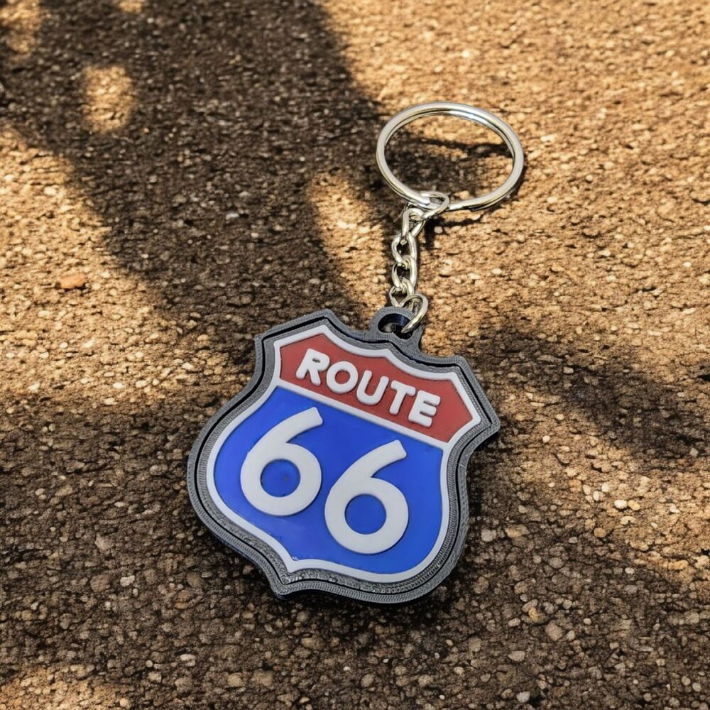 Route 66 Keychain | Historic Route 66 Road Trip Souvenir | Centennial 1926–2026